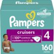 Diapers Size 4, 160 Count - Pampers Cruisers Disposable Baby Diapers