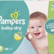 Diapers Size 4, 186 Count - Pampers Baby Dry Disposable Baby Diapers