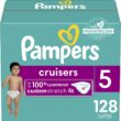 Diapers Size 5, 128 Count - Pampers Cruisers Disposable Baby Diapers