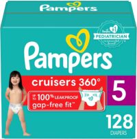 Diapers Size 5, 128 Count - Pampers Pull On Cruisers 360° Fit Disposable Baby Diapers with Stretchy Waistband