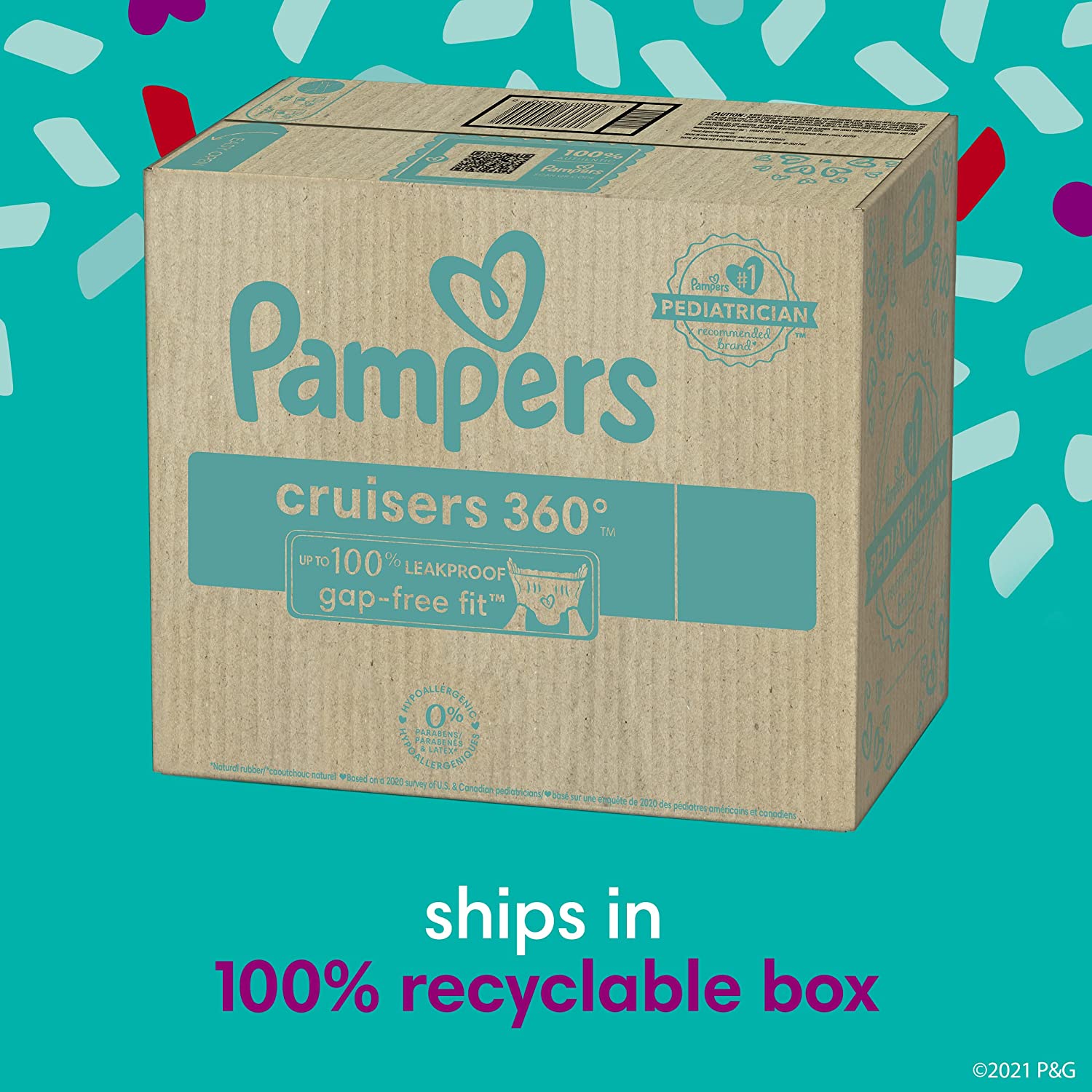 Pampers Diapers Size 4 - Cruisers 360˚ Fit Disposable Baby Diapers