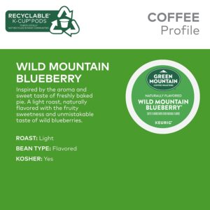 Green Mountain Coffee Roasters Wild Mountain Blueberry, Single-Serve Keurig K-Cup Pods, Flavored Light Roast Coffee Pods, 96 Count