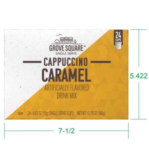 Grove Square Cappuccino Pods, Caramel, Single Serve (Pack of 24)
