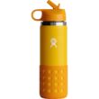 Hydro Flask 20 oz. Kids' Wide Mouth Bottle with Straw Lid and Boot, Starfish