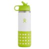 Hydro Flask 20 oz. Kids' Wide Mouth Bottle with Straw Lid and Boot Hydro Flask 20 oz. Kids' Wide Mouth Bottle with Straw Lid and Boot, Jungle