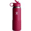 Hydro Flask 20 oz. Kids' Wide Mouth Bottle with Straw Lid and Boot Hydro Flask 20 oz. Kids' Wide Mouth Bottle with Straw Lid and Boot, Peony