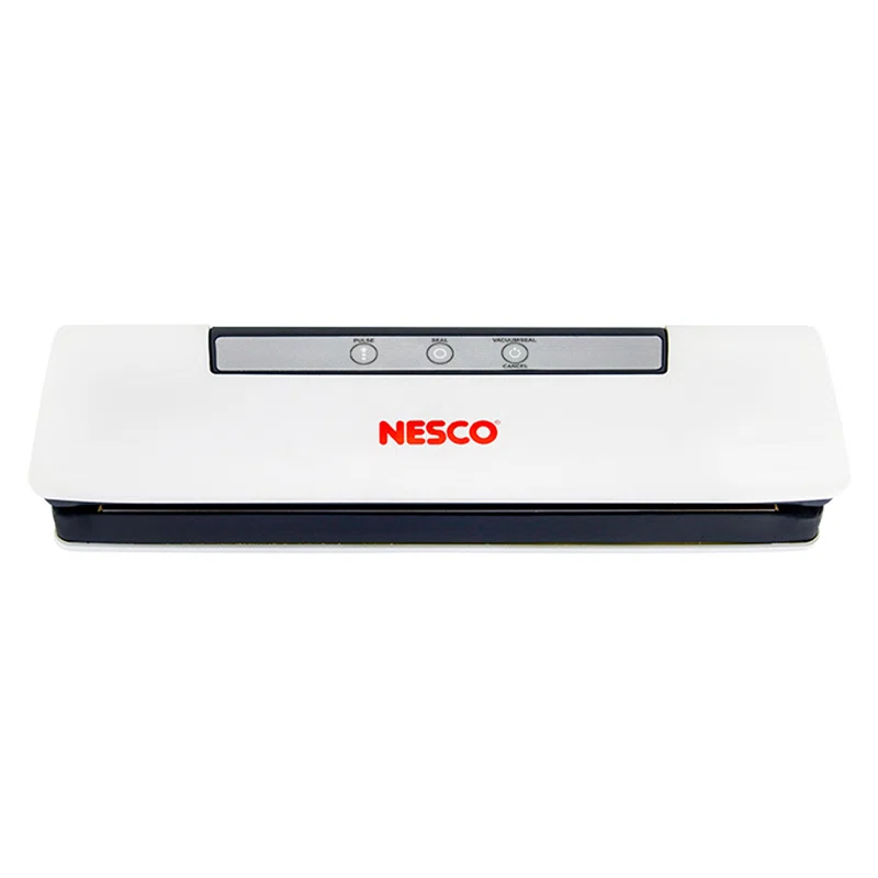 Nesco VSS-01 Automatic Food Vacuum Sealer with Digital Scale and Bag  Starter Kit, Silver