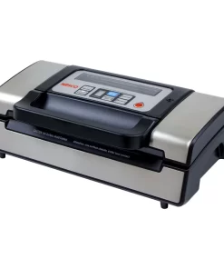 Nesco Deluxe Food VS-12 Vacuum Sealer, 130 Watts, Kit Bags & Viewing Lid, Compact, Silver