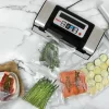 Nesco Deluxe Food VS-12 Vacuum Sealer, 130 Watts, Kit Bags & Viewing Lid, Compact, Silver
