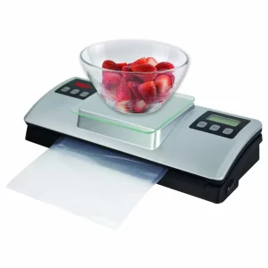 Nesco VSS-01 Automatic Food Vacuum Sealer with Digital Scale and Bag Starter Kit, Silver