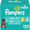 Pampers Baby Dry Diapers Size 4 150 Count