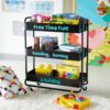 Simply Tidy Hudson Rolling Cart, Black Simply Tidy Hudson Rolling Cart, Black
