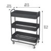 Simply Tidy Hudson Rolling Cart, Black Simply Tidy Hudson Rolling Cart, Black