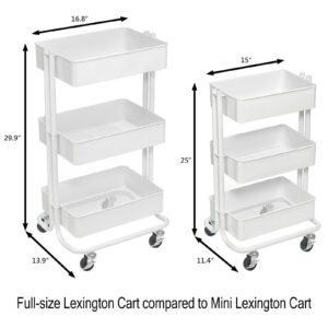 Simply Tidy White Lexington Mini Rolling Cart