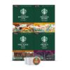 Starbucks Black Coffee K-Cup Coffee Pods, Variety Pack for Keurig Brewers, 4 boxes (96 pods total)