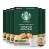 Starbucks Flavored K-Cup Coffee Pods, Toasted Graham for Keurig Brewers, 6 boxes (60 pods total)