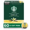 Starbucks Flavored K-Cup Coffee Pods, Vanilla for Keurig Brewers, 6 boxes (60 pods total)