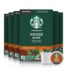 Starbucks K-Cup Coffee Pods, Medium Roast Coffee, House Blend for Keurig Brewers, 100% Arabica, 6 boxes (60 pods total)