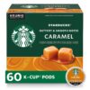 Starbucks Medium Roast K-Cup Coffee Pods, Caramel for Keurig Brewers, 6 boxes (60 pods total)