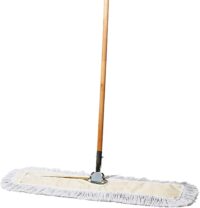 Tidy Tools Commercial Dust Mop & Floor Sweeper – 30 X 5 in. Cotton Reusable Mop Head, Wooden Broom Handle & Metal Frame
