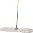 Tidy Tools Commercial Dust Mop & Floor Sweeper – 36 X 5 in. Cotton Reusable Mop Head, Wooden Broom Handle & Metal Frame