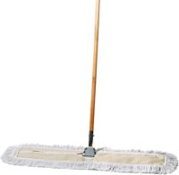 Tidy Tools Commercial Dust Mop & Floor Sweeper – 36 X 5 in. Cotton Reusable Mop Head, Wooden Broom Handle & Metal Frame