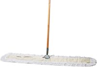 Tidy Tools Commercial Dust Mop & Floor Sweeper – 48 x 5 in. Cotton Reusable Mop Head, Wooden Broom Handle & Metal Frame