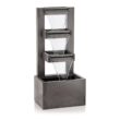 Alpine Corporation CPS182 43 in. Tall Outdoor Multi-Tier Modern Industrial Metal Fountain