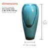 Alpine Corporation DIG100XS 33 in. Tall Water Jar Fountain with LED Light, Turquoise