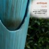 Alpine Corporation DIG100XS 33 in. Tall Water Jar Fountain with LED Light, Turquoise