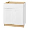 Hampton Bay B30 Avondale Shaker Alpine White Quick Assemble Plywood 30 in Base Kitchen Cabinet (30 in W x 24 in D x 34.5 in H)
