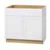 Hampton Bay SB36 Avondale Shaker Alpine White Quick Assemble Plywood 36 in Sink Base Kitchen Cabinet (36 in W x 24 in D x 34.5 in H)