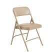 National Public Seating 1201 Beige Vinyl Seat Stackable Folding Chair (Set of 4)