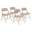 National Public Seating 2301 Beige Fabric Seat Stackable Folding Chair (Set of 4)