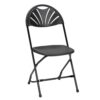 Cosco 60542BLK8E Heavy-Duty Black Fan Back Plastic Outdoor Safe Folding Chair (Set of 8)
