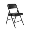 National Public Seating 1210 Black Vinyl Padded Seat Stackable Folding Chair (Set of 4)