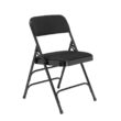 National Public Seating 2310 Black Fabric Padded Seat Stackable Folding Chair (Set of 4)