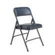 National Public Seating 1204 Blue Vinyl Padded Seat Stackable Folding Chair (Set of 4)