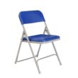 National Public Seating 805 Blue Plastic Seat Stackable Outdoor Safe Folding Chair (Set of 4)