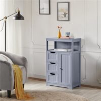 Rosecliff Heights Brigit Freestanding Bathroom Cabinet, Gray