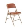 National Public Seating 1203 Brown Vinyl Seat Stackable Folding Chair (Set of 4)
