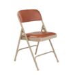 National Public Seating 1203 Brown Vinyl Seat Stackable Folding Chair (Set of 4)