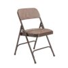 National Public Seating 2207 Brown Fabric Padded Seat Stackable Folding Chair (Set of 4)