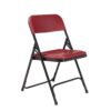 National Public Seating 818 Burgundy Plastic Seat Stackable Outdoor Safe Folding Chair (Set of 4)