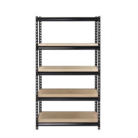 Muscle Rack 30 in. W x 60 in. H x 12 in. D 5-Tier Black Steel Shelving Unit