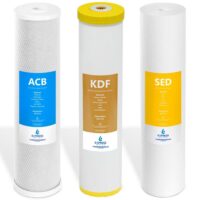 Express Water FLTWH2045CKS1 Whole House Heavy Metal Water Filter Set - Sediment, Carbon Block, KDF - 5 Micron - 4.5" x 20" inch