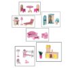Gardenised QI004210 Wooden Doll House with Toys and Furniture Accessories with LED Light for Ages 3 plus