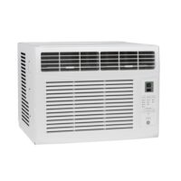 GE AHTE06AA 6,000 BTU 115-Volt Window Air Conditioner for Bedroom or 250 sq. ft. Rooms in White with Remote, Included Install Kit