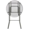 Carnegy Avenue CGA-FLF-17482-GR-HD 31.25 in. Granite White Plastic Tabletop Metal Frame Folding Table