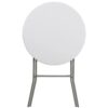 Carnegy Avenue CGA-FLF-17482-GR-HD 31.25 in. Granite White Plastic Tabletop Metal Frame Folding Table